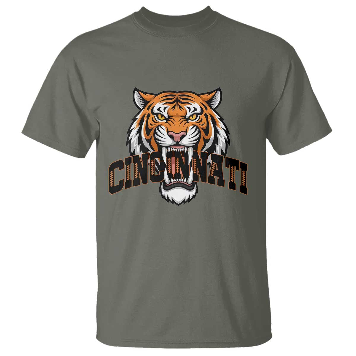 Roaring CFBT Game Day Fans Gift T Shirt TS12 Military Green Print Your Wear