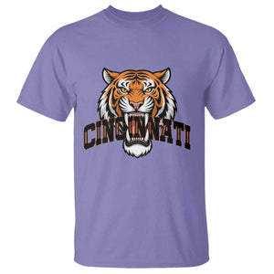 Roaring Cincinnati Tiger Football T Shirt Game Day Fans Gift TS12 Violet Print Your Wear