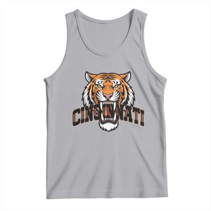 Roaring Cincinnati Tiger Football Tank Top Game Day Fans Gift TS12 Athletic Heather Print Your Wear