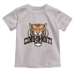 Roaring Cincinnati Tiger Football Toddler T Shirt Game Day Fans Gift TS12 Ice Gray Print Your Wear