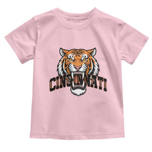 Roaring Cincinnati Tiger Football Toddler T Shirt Game Day Fans Gift TS12 Light Pink Print Your Wear