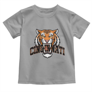 Roaring Cincinnati Tiger Football Toddler T Shirt Game Day Fans Gift TS12 Sport Gray Print Your Wear