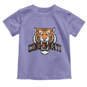 Roaring Cincinnati Tiger Football Toddler T Shirt Game Day Fans Gift TS12 Violet Print Your Wear