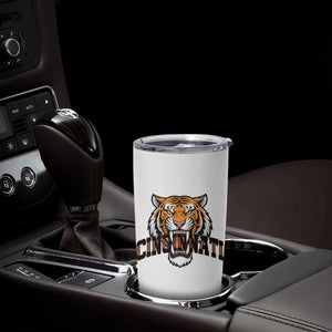 Roaring Cincinnati Tiger Football Tumbler Cup Game Day Fans Gift - Print Your Wear