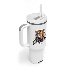 Roaring Cincinnati Tiger Football Tumbler With Handle Game Day Fans Gift TS12 Print Your Wear