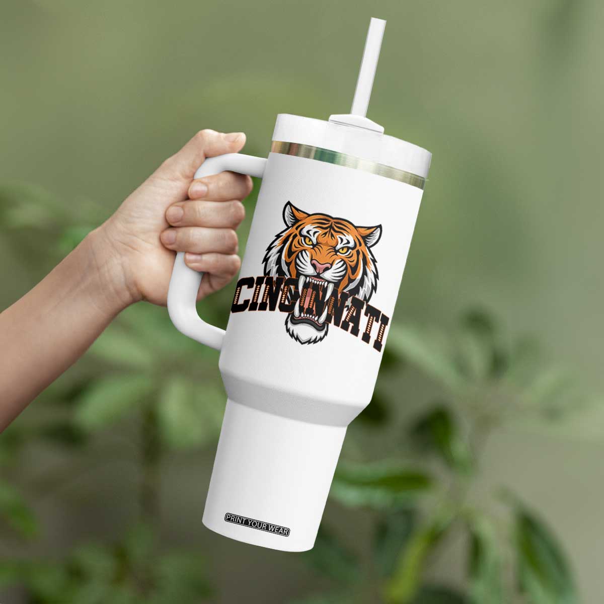 Roaring CFBT Game Day Fans Gift Tumbler With Handle TS12 Print Your Wear