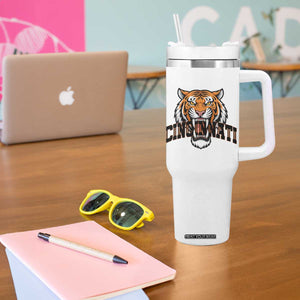 Roaring Cincinnati Tiger Football Tumbler With Handle Game Day Fans Gift TS12 Print Your Wear