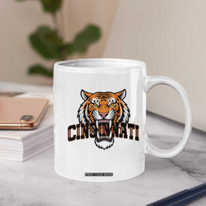 Roaring Cincinnati Tiger Football Coffee Mug Game Day Fans Gift TS12 Print Your Wear