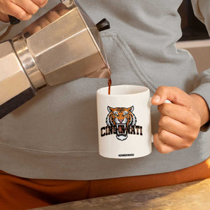 Roaring Cincinnati Tiger Football Coffee Mug Game Day Fans Gift TS12 Print Your Wear