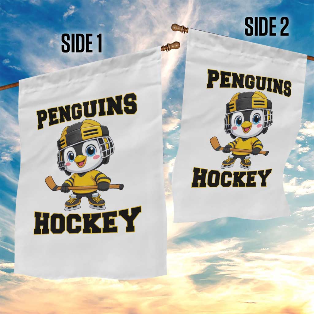 Funny Penguin Playing Ice Hockey Garden Flag Winter Sports Gift TS12 Print Your Wear