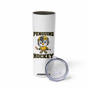 Funny Penguin Playing Ice Hockey Skinny Tumbler Winter Sports Gift TS12 Print Your Wear
