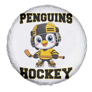 Funny Penguin Playing Ice Hockey Spare Tire Cover Winter Sports Gift TS12 Print Your Wear