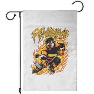 Penguin Playing Ice Hockey Garden Flag Funny Sports Fan Gift TS12 White Print Your Wear