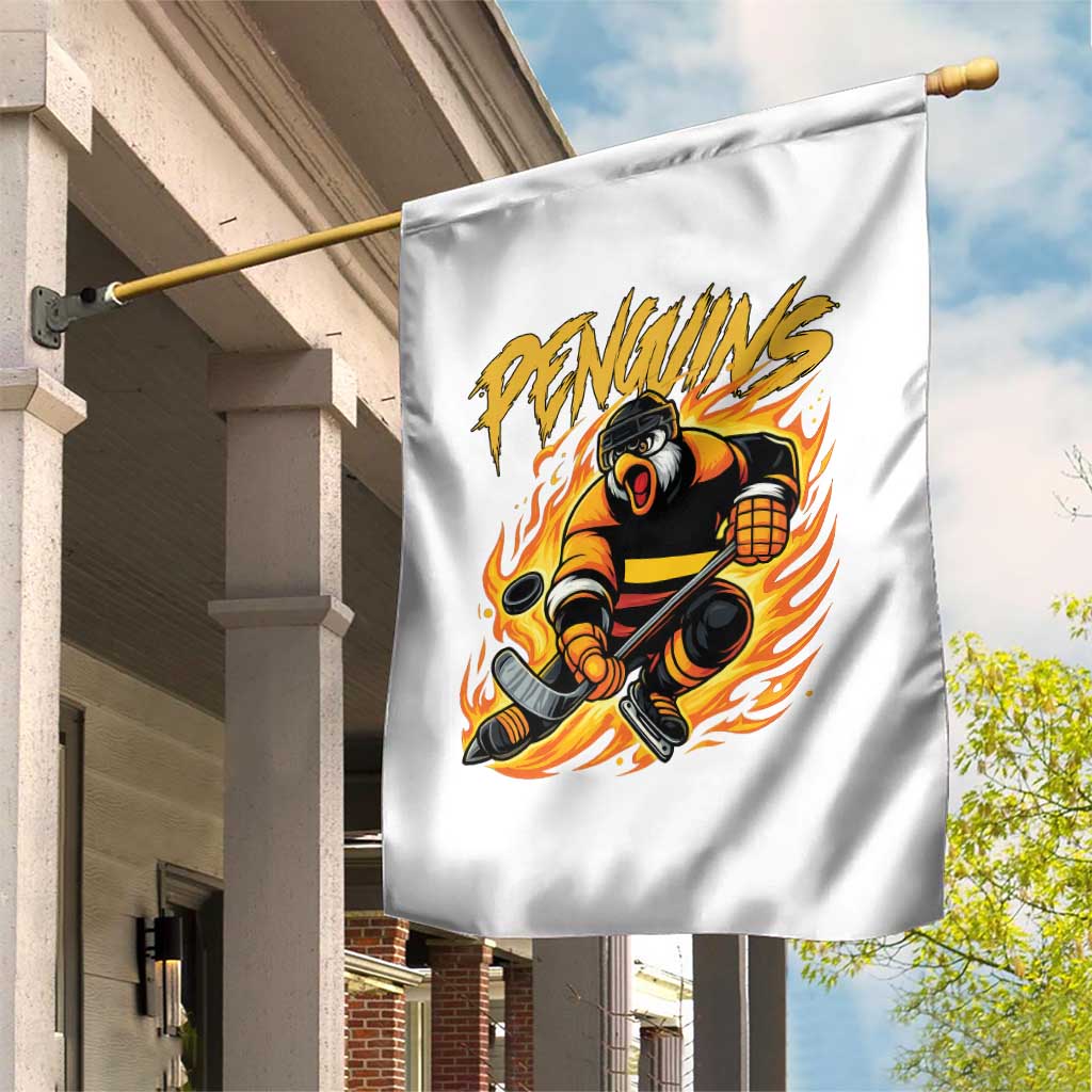 Penguin Playing Ice Hockey Garden Flag Funny Sports Fan Gift TS12 Print Your Wear