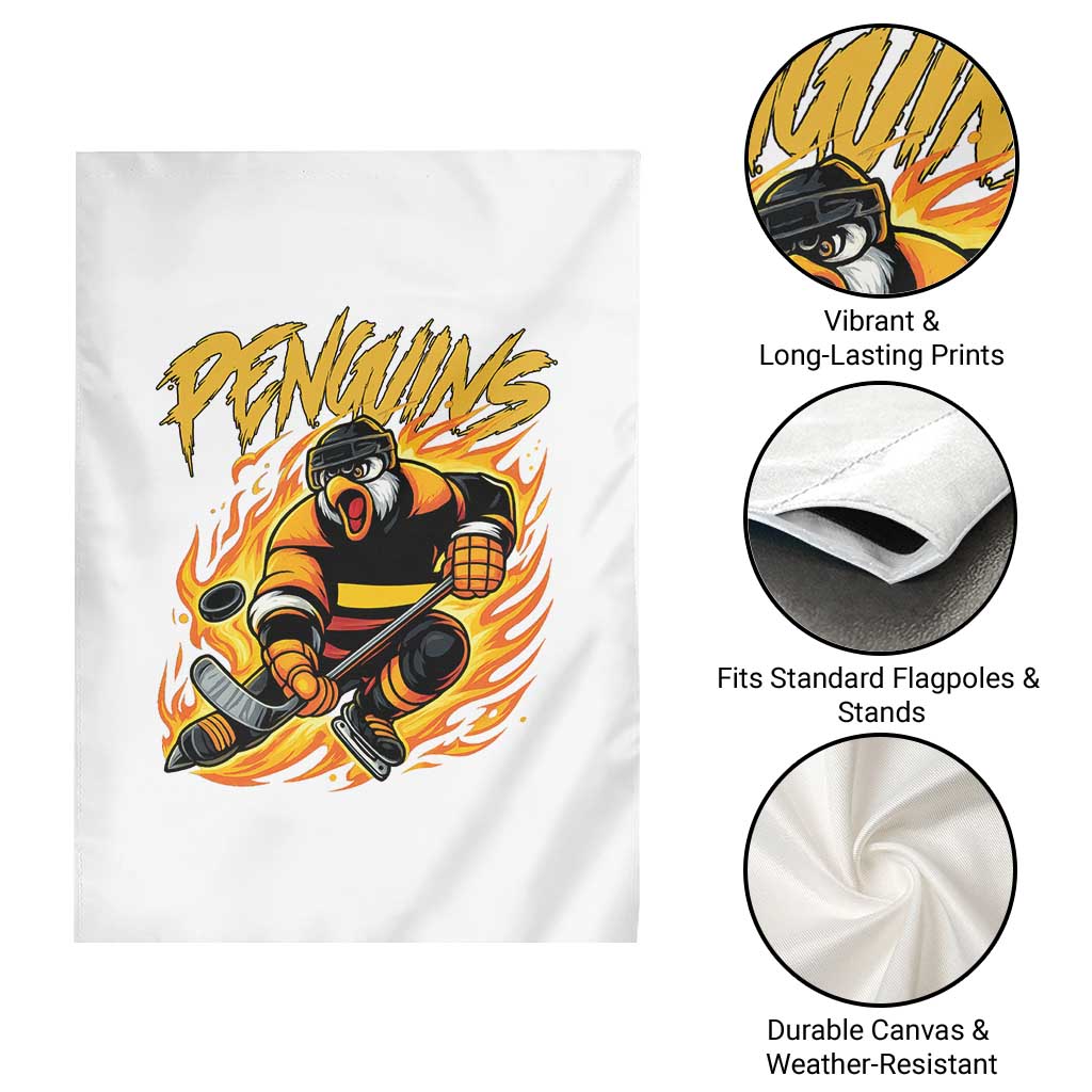 Penguin Playing Ice Hockey Garden Flag Funny Sports Fan Gift TS12 Print Your Wear