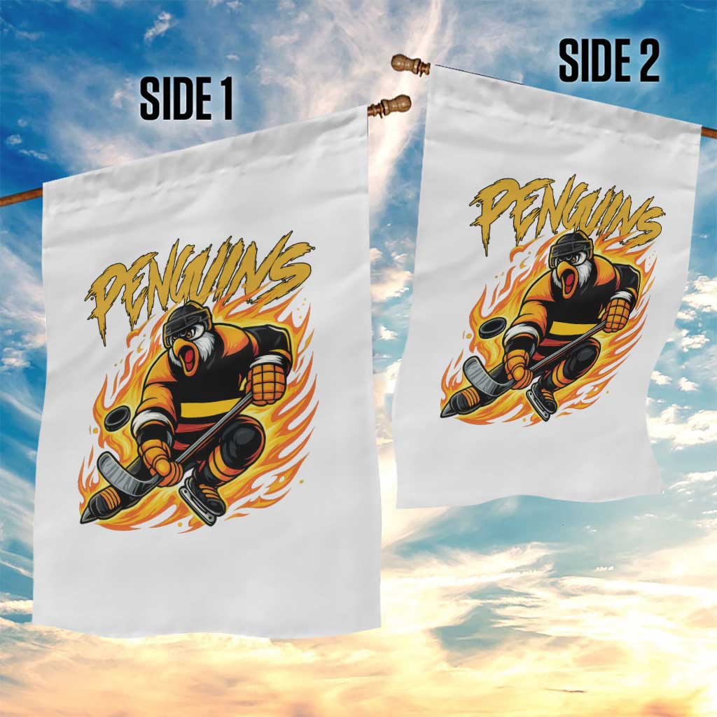 Penguin Playing Ice Hockey Garden Flag Funny Sports Fan Gift TS12 Print Your Wear