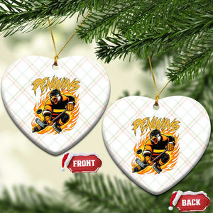 Penguin Playing Ice Hockey Ceramic Ornament Funny Sports Fan Gift TS12 Print Your Wear