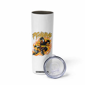 Penguin Playing Ice Hockey Skinny Tumbler Funny Sports Fan Gift TS12 Print Your Wear