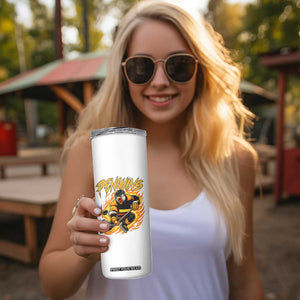 Penguin Playing Ice Hockey Skinny Tumbler Funny Sports Fan Gift TS12 Print Your Wear