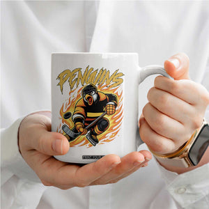 Penguin Playing Ice Hockey Coffee Mug Funny Sports Fan Gift TS12 Print Your Wear