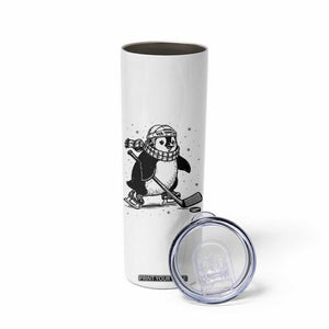 Cute Penguin Playing Ice Hockey Skinny Tumbler Funny Sports Lover Gift TS12 Print Your Wear