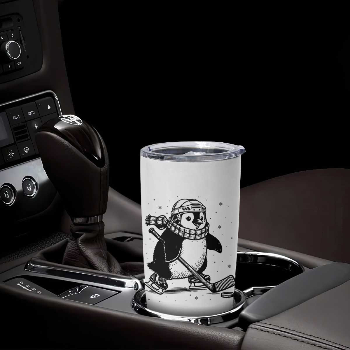 Cute Penguin Playing Ice Hockey Tumbler Cup Funny Sports Lover Gift TS12 Print Your Wear