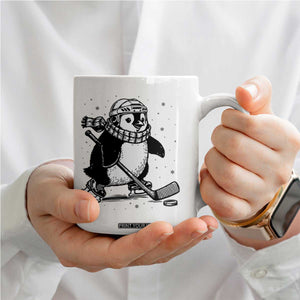 Cute Penguin Playing Ice Hockey Coffee Mug Funny Sports Lover Gift TS12 Print Your Wear