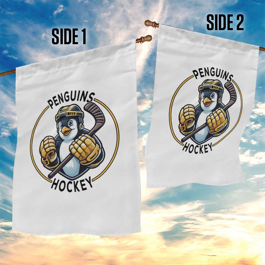 Funny Penguin Hockey Player Garden Flag Gift For Animal Lovers TS12 Print Your Wear