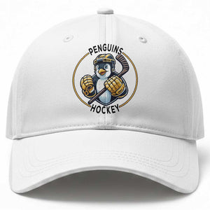 Funny Penguin Hockey Player Baseball Cap Gift For Animal Lovers TS12 Print Your Wear