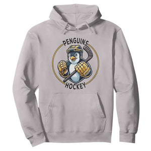 Funny Penguin Hockey Player Hoodie Gift For Animal Lovers TS12 Ice Gray Print Your Wear