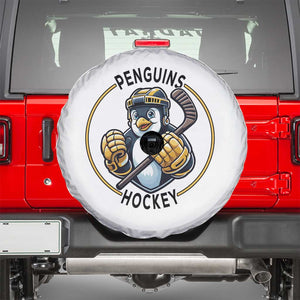 Funny Penguin Hockey Player Spare Tire Cover Gift For Animal Lovers TS12 White Print Your Wear