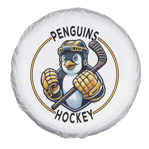 Funny Penguin Hockey Player Spare Tire Cover Gift For Animal Lovers TS12 Print Your Wear