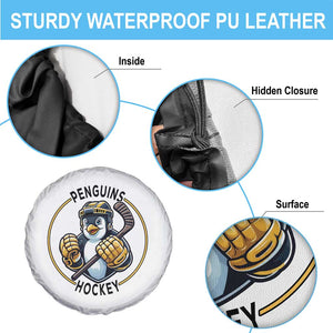 Funny Penguin Hockey Player Spare Tire Cover Gift For Animal Lovers TS12 Print Your Wear