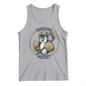 Funny Penguin Hockey Player Tank Top Gift For Animal Lovers TS12 Athletic Heather Print Your Wear