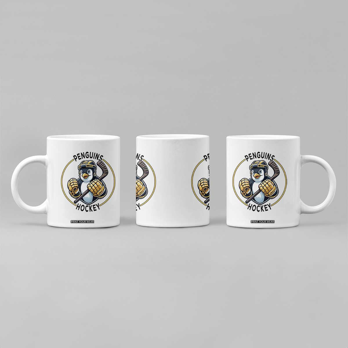 Funny Penguin Hockey Player Coffee Mug Gift For Animal Lovers TS12 Print Your Wear