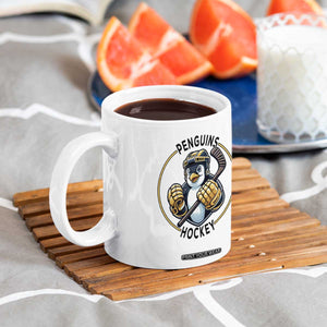 Funny Penguin Hockey Player Coffee Mug Gift For Animal Lovers TS12 Print Your Wear