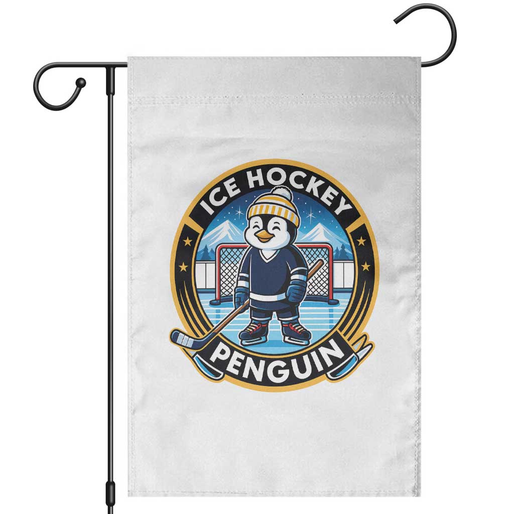 Funny Penguin Hockey Player Garden Flag Sports Fan Gift TS12 White Print Your Wear