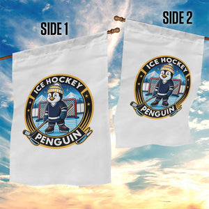 Funny Penguin Hockey Player Garden Flag Sports Fan Gift TS12 Print Your Wear