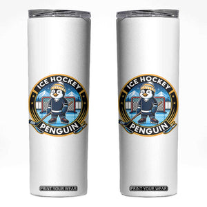 Funny Penguin Hockey Player Skinny Tumbler Sports Fan Gift TS12 White Print Your Wear