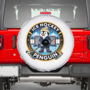 Funny Penguin Hockey Player Spare Tire Cover Sports Fan Gift TS12 White Print Your Wear
