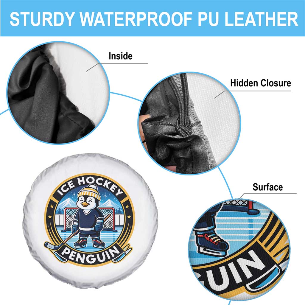 Funny Penguin Hockey Player Spare Tire Cover Sports Fan Gift TS12 Print Your Wear