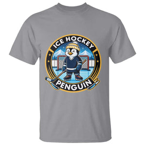 Funny Penguin Hockey Player T Shirt Sports Fan Gift TS12 Sport Gray Print Your Wear