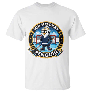 Funny Penguin Hockey Player T Shirt Sports Fan Gift TS12 White Print Your Wear