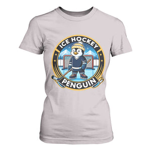 Funny Penguin Hockey Player T Shirt For Women Sports Fan Gift TS12 Ice Gray Print Your Wear