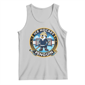 Funny Penguin Hockey Player Tank Top Sports Fan Gift TS12 Ash Print Your Wear