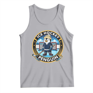 Funny Penguin Hockey Player Tank Top Sports Fan Gift TS12 Athletic Heather Print Your Wear