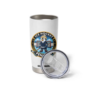 Funny Penguin Hockey Player Tumbler Cup Sports Fan Gift TS12 Print Your Wear