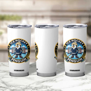 Funny Penguin Hockey Player Tumbler Cup Sports Fan Gift TS12 Print Your Wear