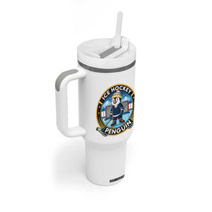 Funny Penguin Hockey Player Tumbler With Handle Sports Fan Gift TS12 Print Your Wear