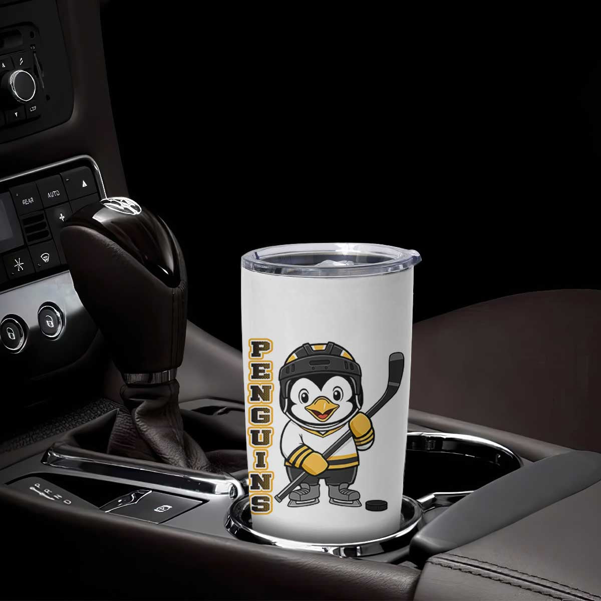 Funny Penguin Playing Ice Hockey Tumbler Cup Gift For Kids TS12 Print Your Wear